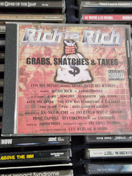 Richie Rich-  Grabs, Snatches & Takes CD Mac Dre J Stalin Keak C-Bo Rare HTF OOP