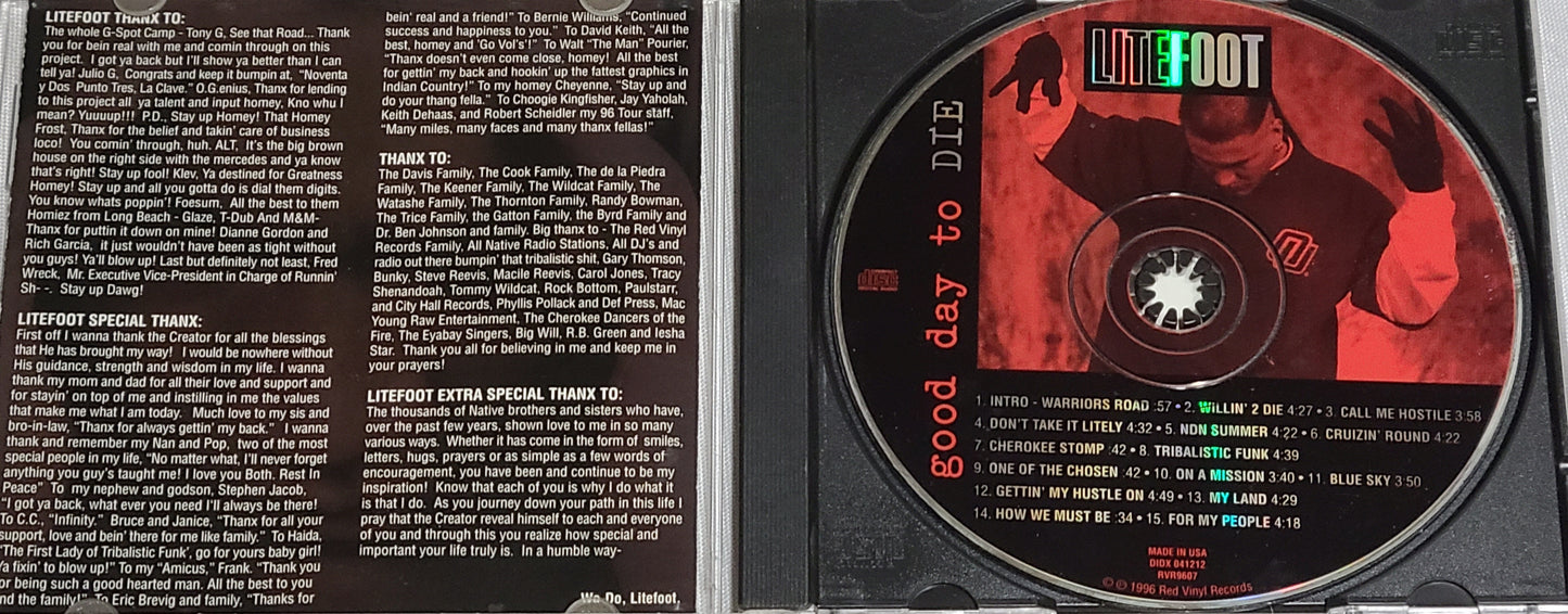 LiteFoot Good Day To Die CD HTF OOP Rare Oklahoma Lite Foot