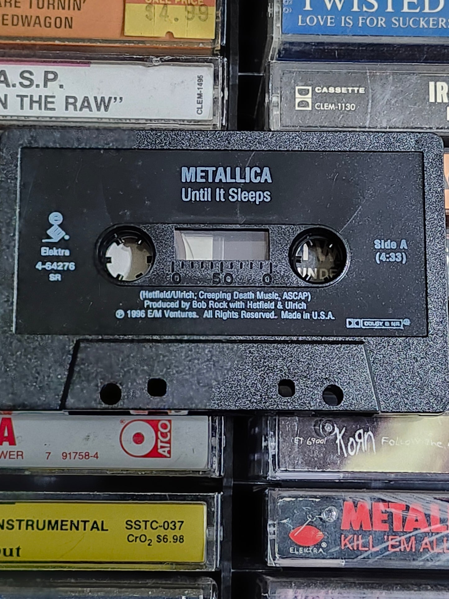 Metallica Until It Sleeps Cassette Tape Single Overkill Elektra