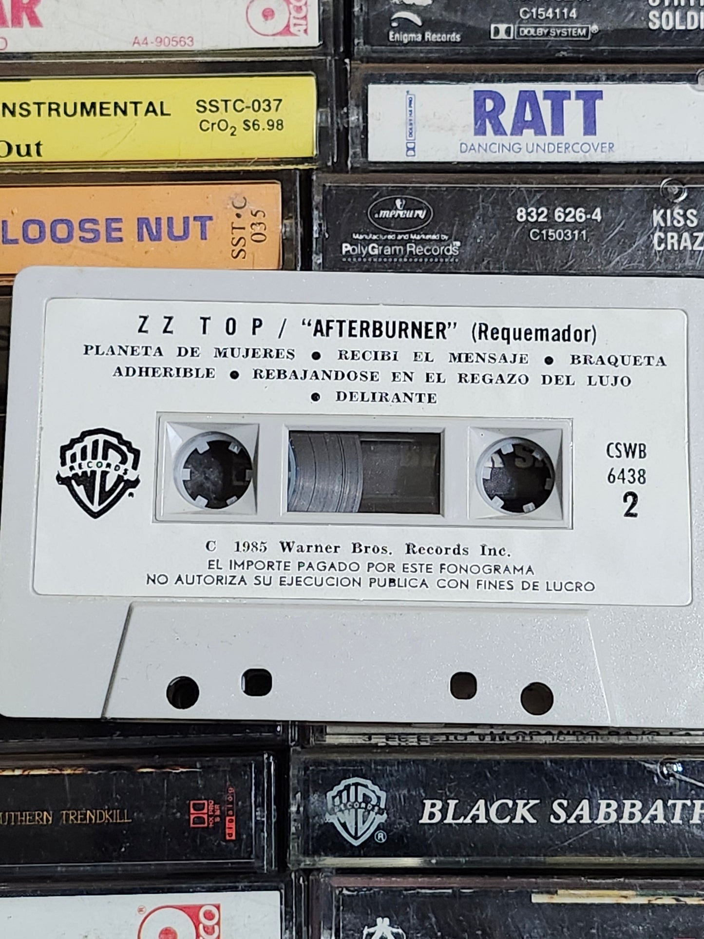 ZZ Top Afterburner Cassette Tape Import Rare OOP HTF Mexico