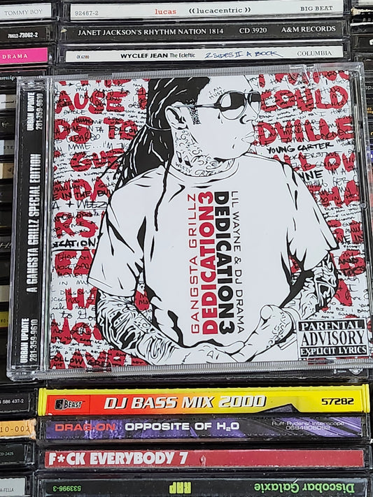 Lil Wayne Dedication 3 CD Gangsta Grillz DJ Drama Rare HTF OOP