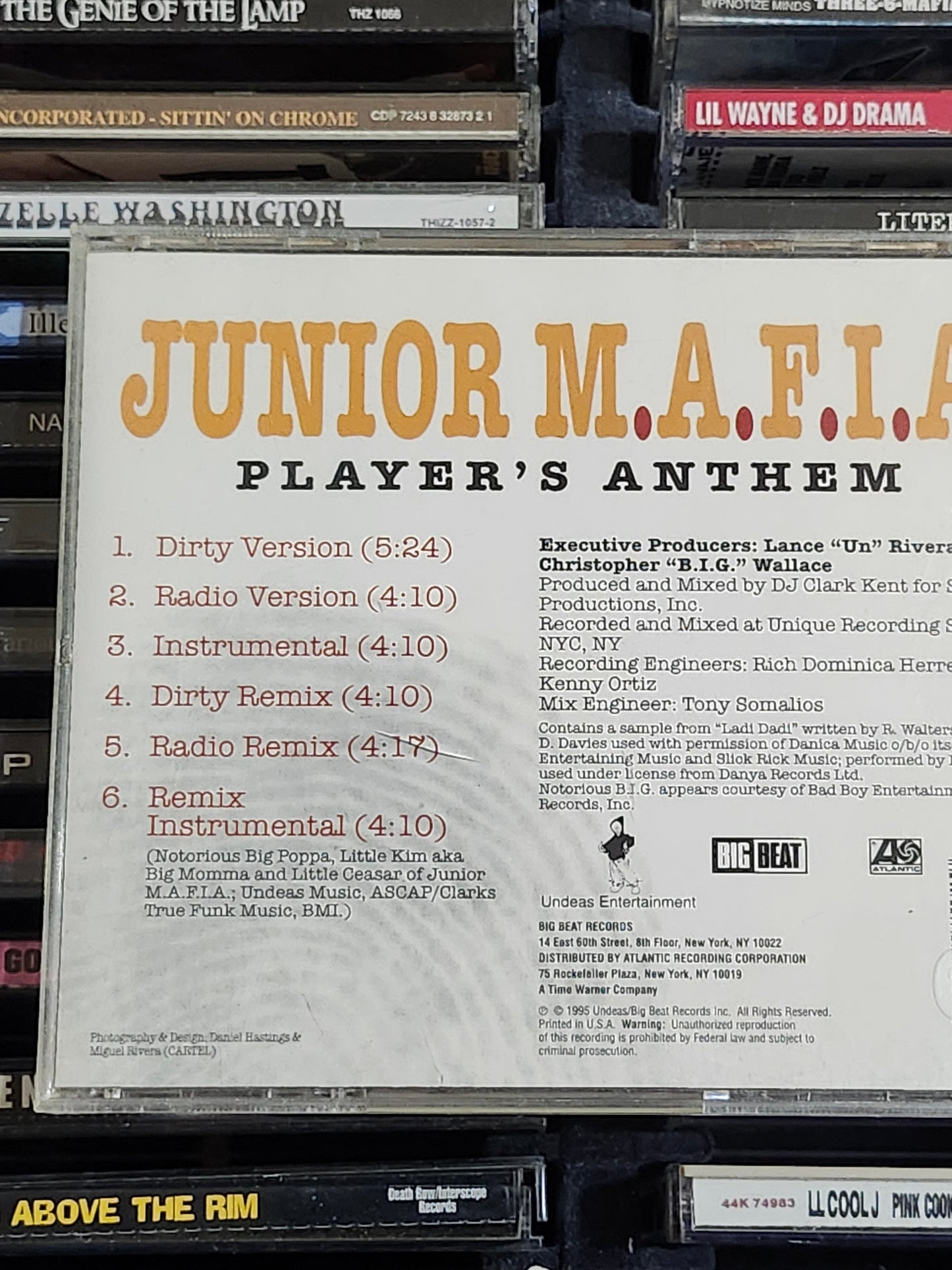 Junior Mafia Player's Anthem CD 6 Track Single Notorious B.I.G Biggie M.A.F.I.A