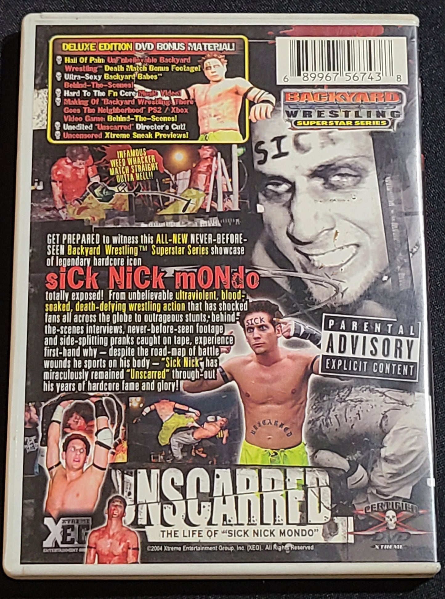 Backyard Wrestling: Unscarred DVD Sick Nick Mondo