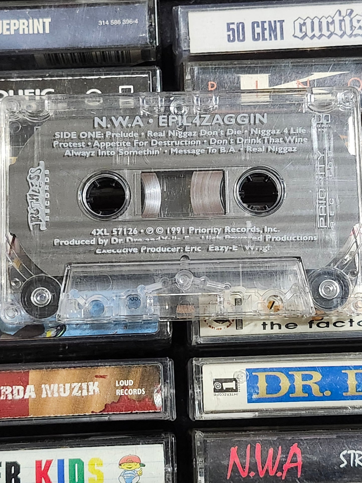 N.W.A. Niggaz 4 Life EFIL4ZAGGIN Cassette Tape NWA