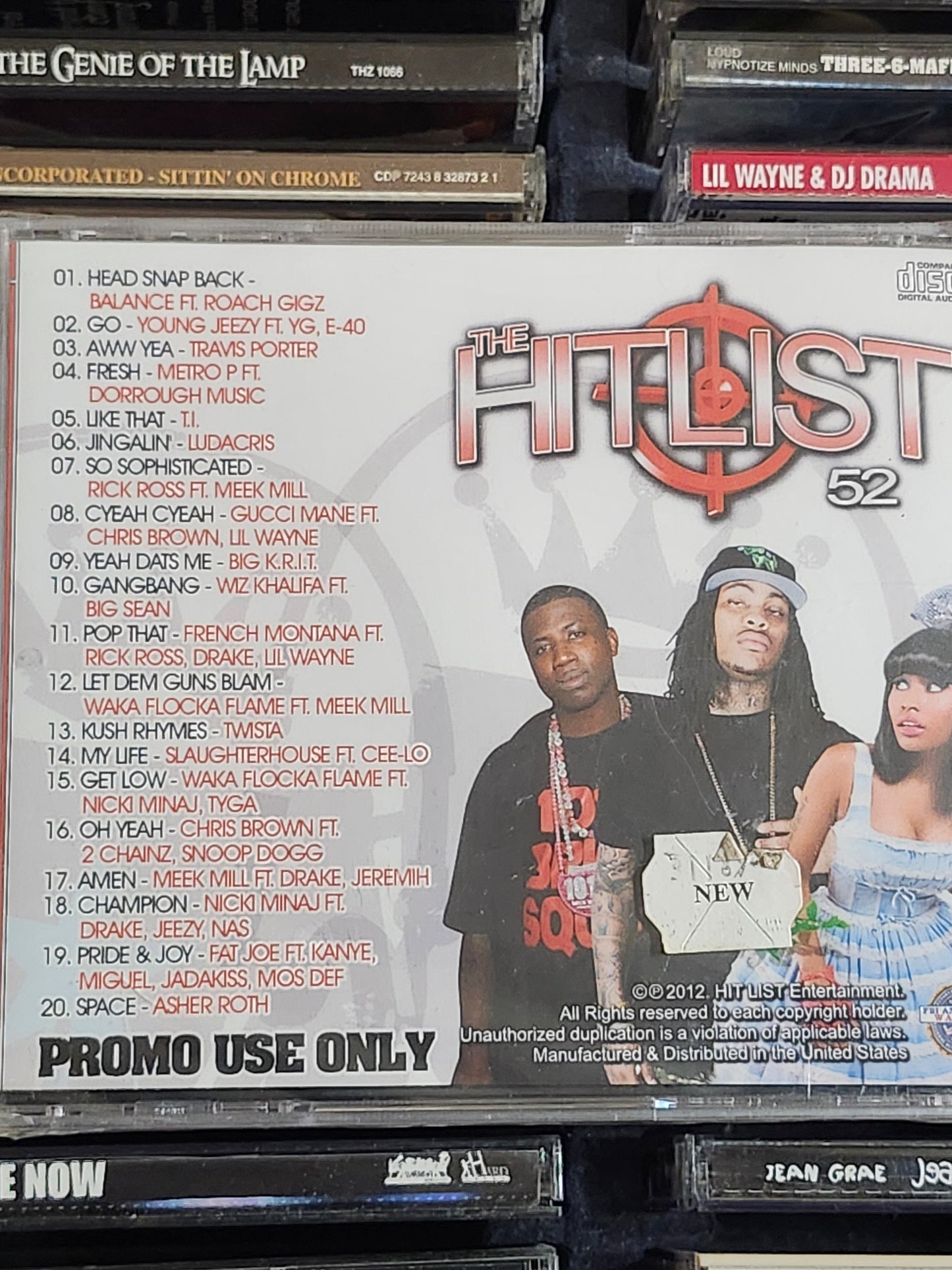 The Hit List Vol 52 CD Drake Nas E-40 T.I. Jeezy Nicki Minaj