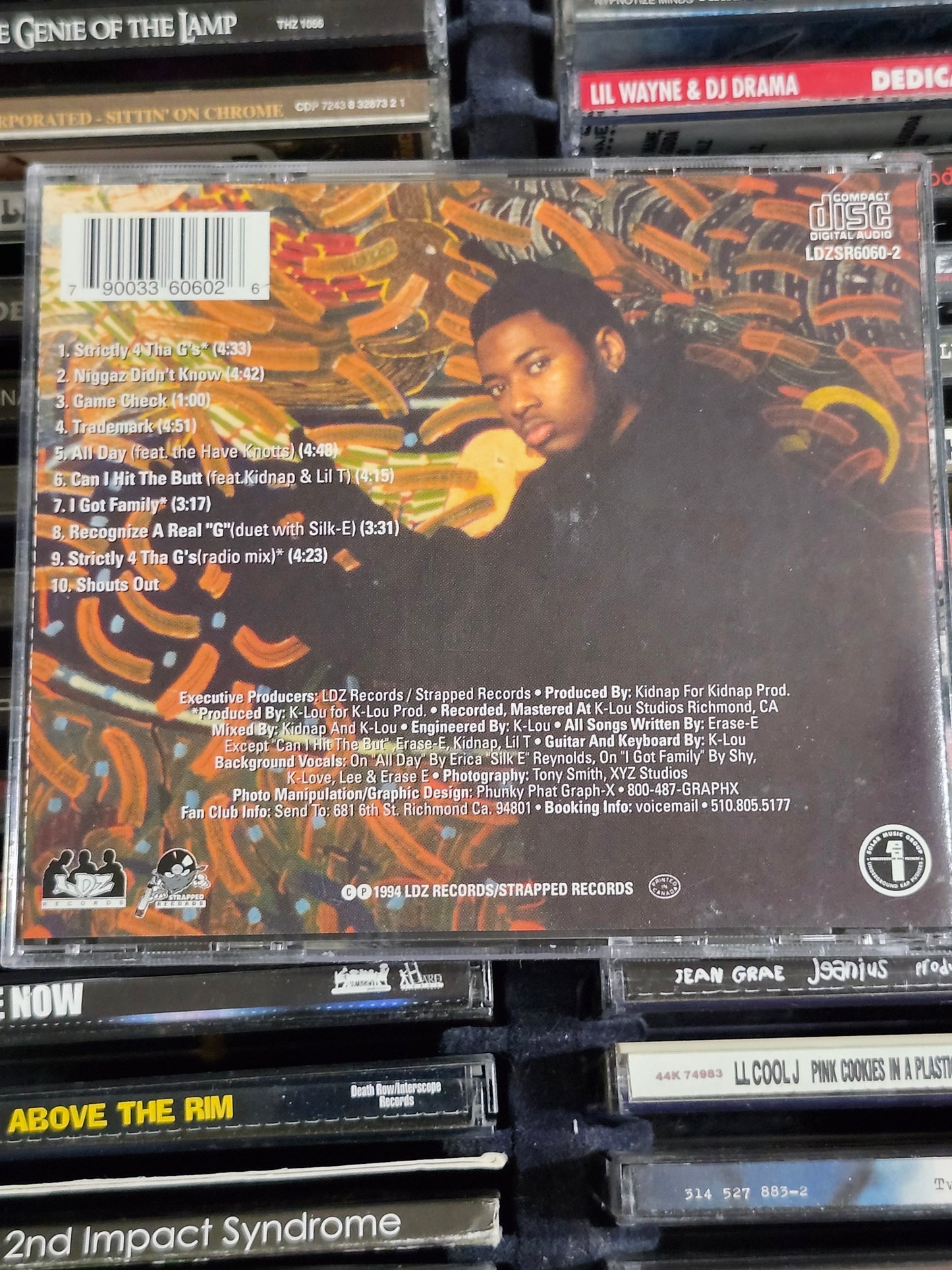 Erase E Strictly 4 the G'z CD Gangsta Rap Rare HTF OOP Richmond Bay Area Silk-E